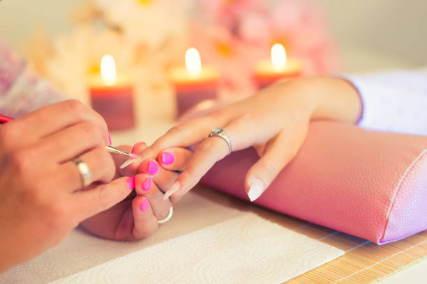 istock Manicure process in the professional nail salon 1163936371