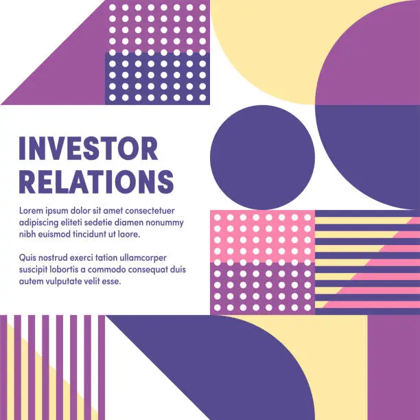 Vector illustration of Geometric & Vibrant Investor Relations Vector Cover Design