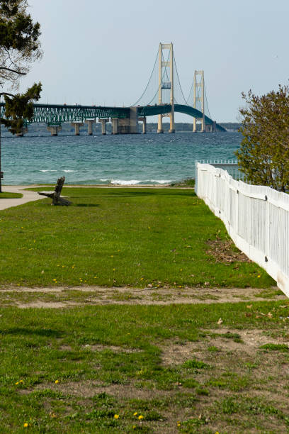 istock Mackinac Bridge in Michigan 1163954110