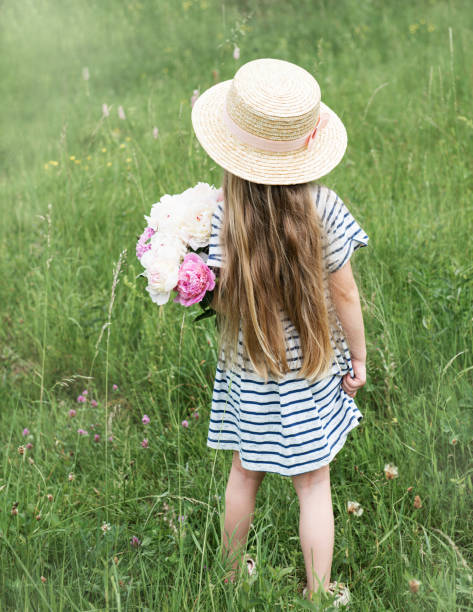 istock Back view beautiful little girl 1163959770