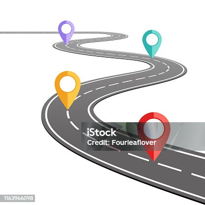 istock Winding Road Isolated Transparent Special Effect stock illustration 1163966098