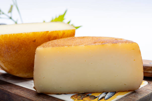 istock Hard Italian pecorino sheep cheese in two pieces 1163969041