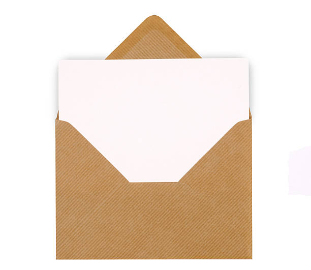 puste karty z brązowy koperty wiadomości - manilla envelope zdjęcia i obrazy z banku zdjęć