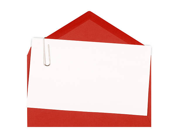 Photo libre de droit de Invitation Carte Avec Enveloppe Rouge