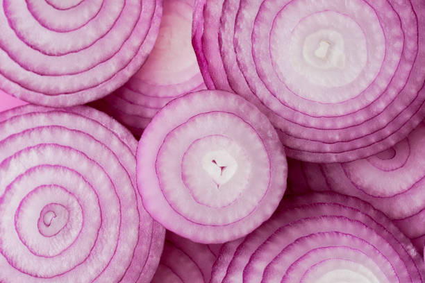 istock Group of Sliced Red Onion Rings. 1163971726