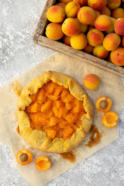 istock Summer vegetarian food, summer fruit delicious pie 1163973586