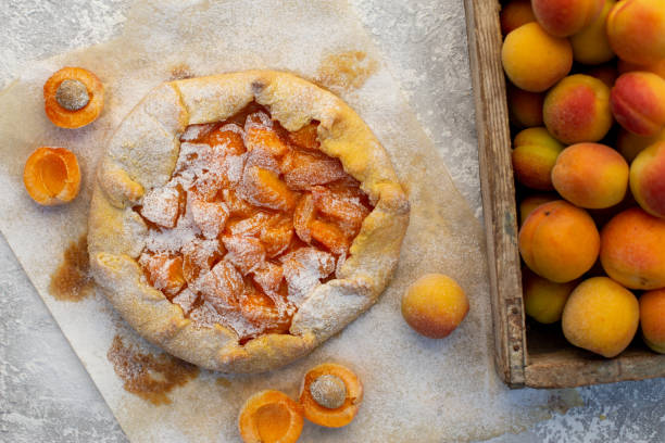 istock Summer vegetarian food, summer fruit delicious pie 1163973587