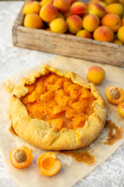 istock Summer vegetarian food, summer fruit delicious pie 1163973589