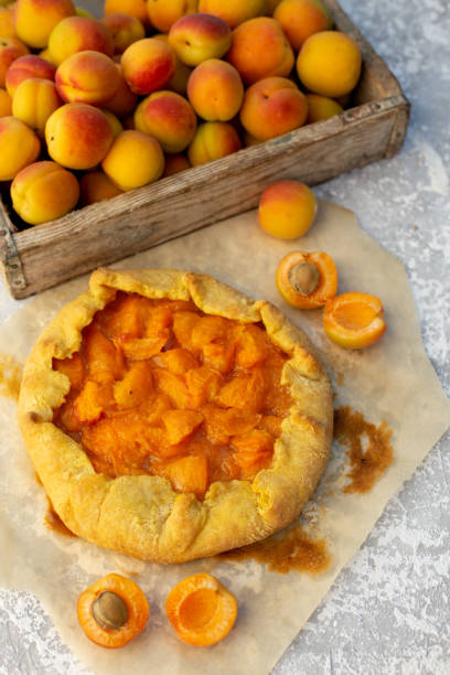 istock Summer vegetarian food, summer fruit delicious pie 1163973629