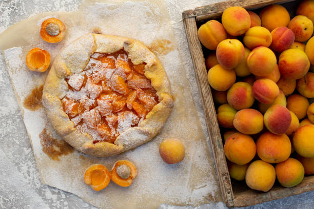 istock Summer vegetarian food, summer fruit delicious pie 1163973725