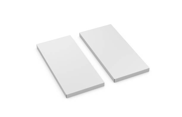 istock White slim cardboard box template for chocolate, crayons, pencils. Mock up template on isolated white background, 3d illustration 1163974426