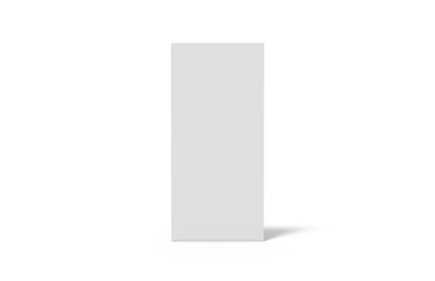 istock White slim cardboard box template for chocolate, crayons, pencils. Mock up template on isolated white background, 3d illustration 1163974456