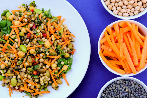 istock Vegetarian Summer Salad with Couscous and Edamame Beans 1163976182