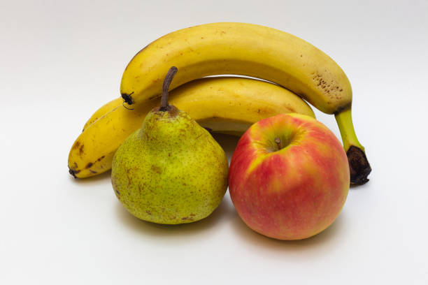 Fresh fruits isolated on a white background.
