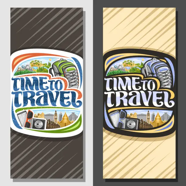 Vector illustration of Vector layouts for Travel Agency