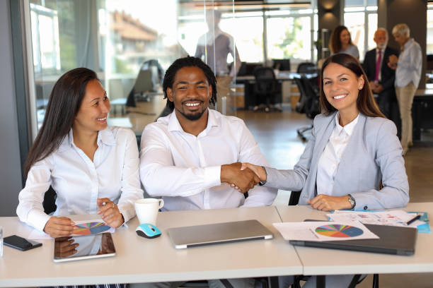istock Business people discussing in office 1163980323