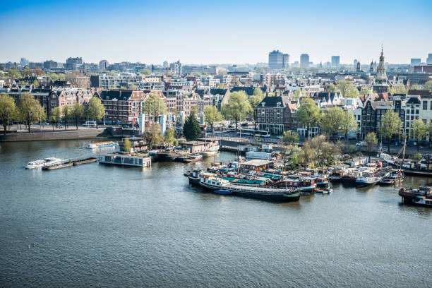 istock Aerial View Of Amsterdam Pier 1163980462