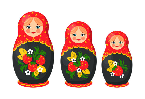ðð» 냐드 1/2ñðμñð1/2ðμñð ° - russian culture traditional culture souvenir folk music stock illustrations