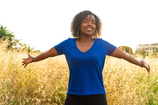 istock Beautiful young woman feeling freedom 1163982373