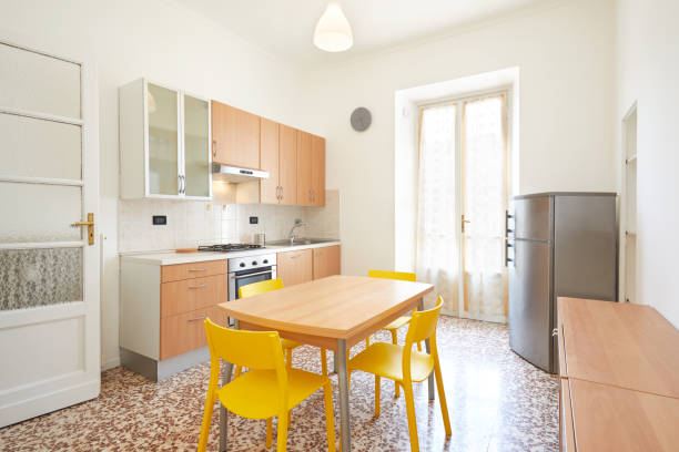 istock Kitchen interior in renovated, spacious apartment for rent 1163982602