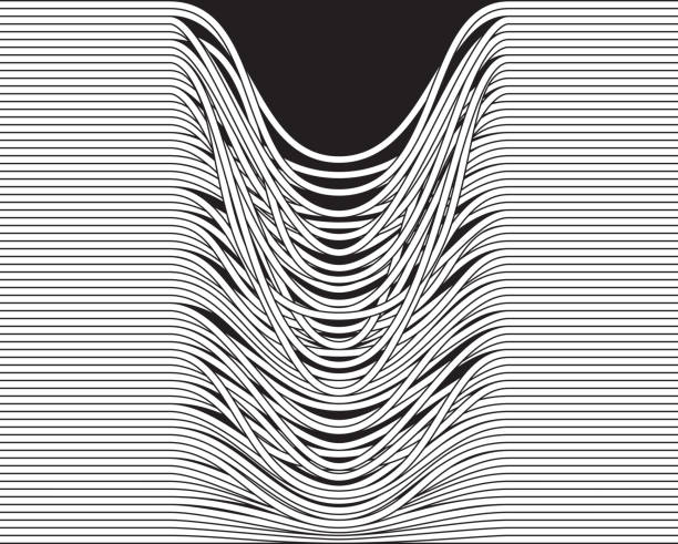 Loose Abstract vector illustration depicting movement; being interrupted; looseness ... easy black and white drawing stock illustrations