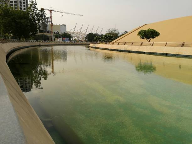 istock A small canal at mahatma mandir in Gandhinagar. 1163984842