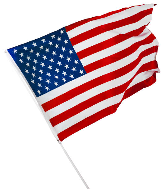 istock American flag isolated on white 1163987806