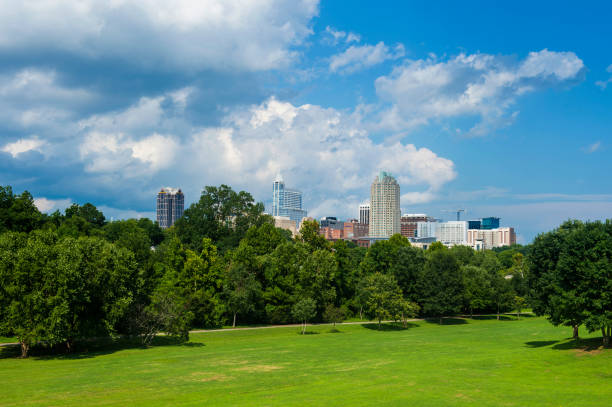 istock Raleigh NC Skyline from Dorothea Dix Park 1163988735