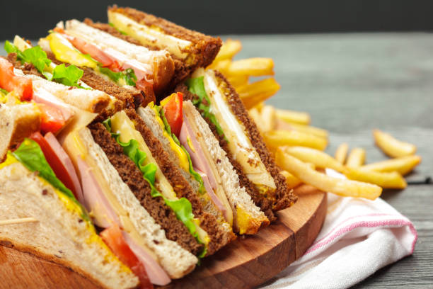 istock sandwich on a wooden table 1163989122