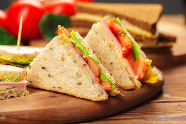 istock sandwich on a wooden table 1163989715