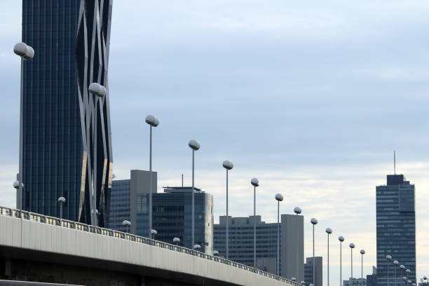 istock Modern office buildings Danube city cityscape Vienna Austria 1163991015