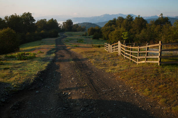 Ground road in mountain village, Montenegro