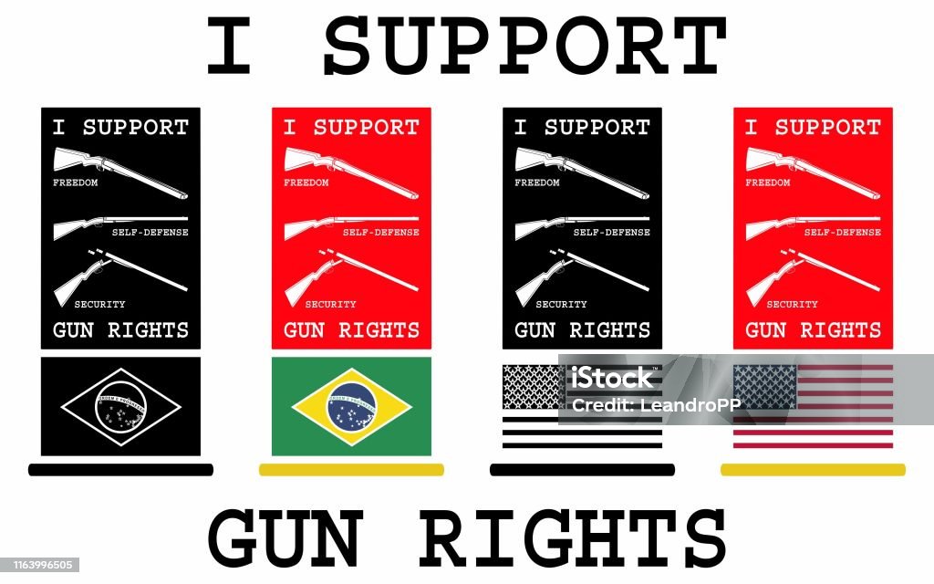 I Support Rights I Support Gun Rights Stock Illustration - Download Image Now ...