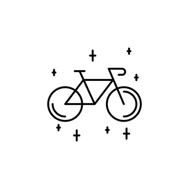 Vector illustration of bike outline icon. Element of lifestyle illustration icon. Premium quality graphic design. Signs and symbol collection icon for websites, web design, mobile app, UI, UX