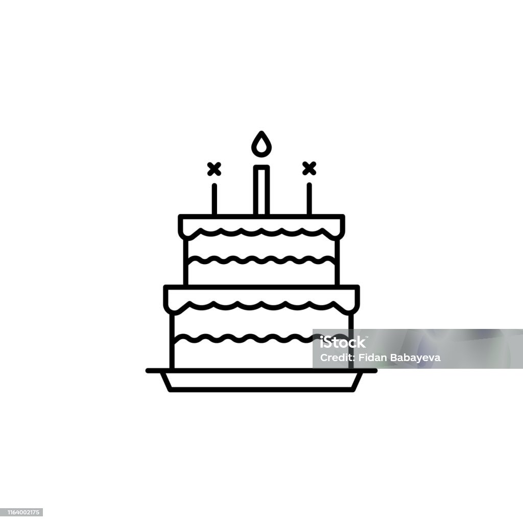 Birthday Cake Outline Icon Element Of Lifestyle Illustration Icon ...