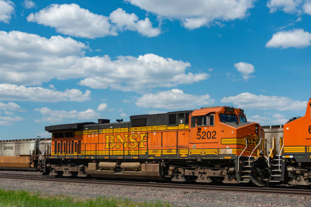 A BNSF train in Malta, Montana. Burlington Northern Santa Fe is a major railway operator and part of Warren Buffett's Berkshire Hathaway.
