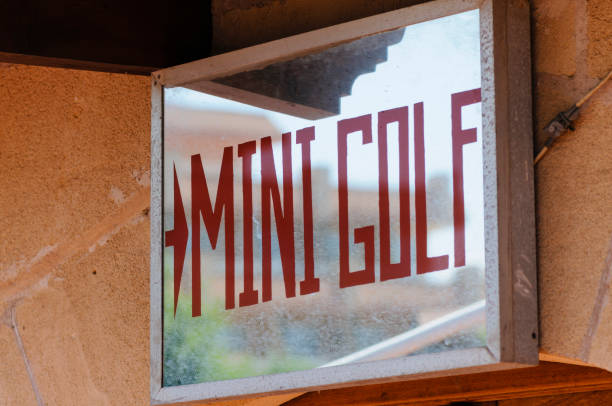 istock Sign for a mini-golf course at a holiday resort in Spain 1164003786