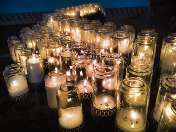 istock Candles in a church 1164012414