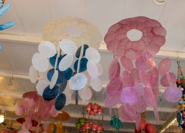istock Close up of wind bell. Various colors 1164013911