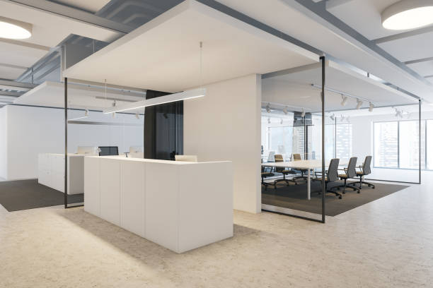 istock White reception near conference room 1164015070