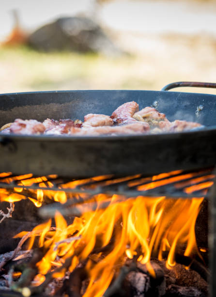 istock The fire needed to cook a barbecue 1164020887