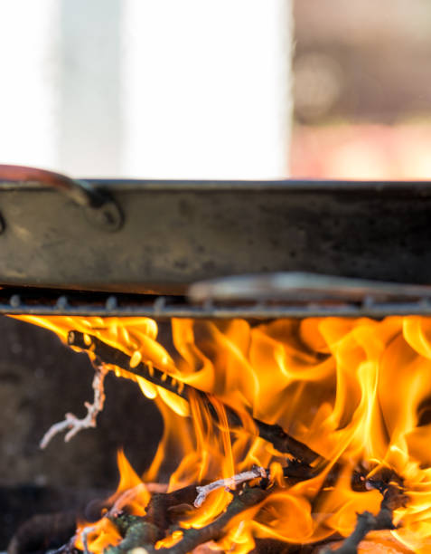 istock The fire needed to cook a barbecue 1164020908