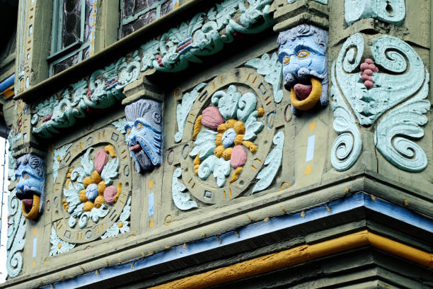 istock Close-up of a colored half-timerline house in Idstein, Germany 1164023470