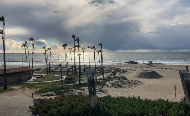 Stormy skies make for interesting sunset in Playa del Rey, CA