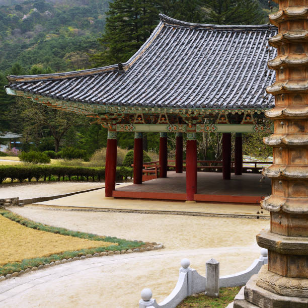 istock Buddhist monastery Bohen in North Korea 1164026321