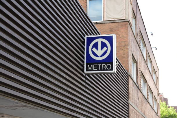 The Montreal Metro The metro entrance in Montréal Canada montreal underground city stock pictures, royalty-free photos & images