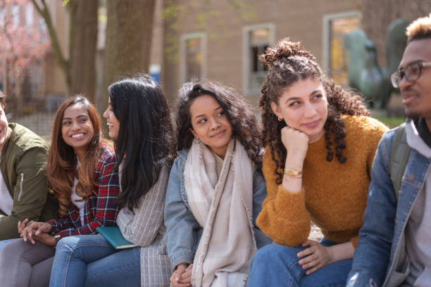 istock Multi-Ethnic Group of University Students Hanging Outside Campus 1164032658