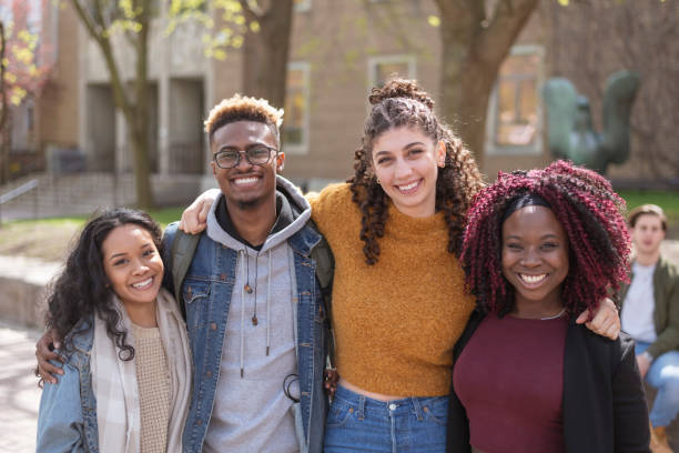 istock Multi-Ethnic Group of University Students Posing in Portrait 1164032661