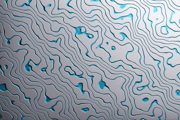 istock Textured sea ocean pattern with blue grooves on white surface 1164035917