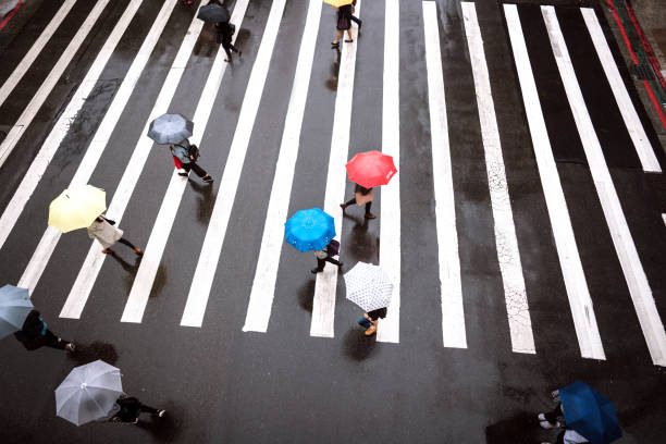 istock Unrecognizable people on zebra crossing in Taipei 1164035969